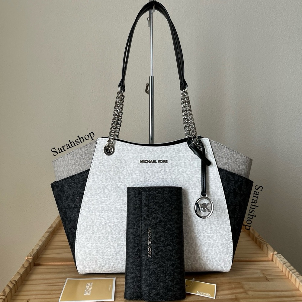 🌼Michael Kors Jet Set Travel Large Chain Shoulder Tote Set